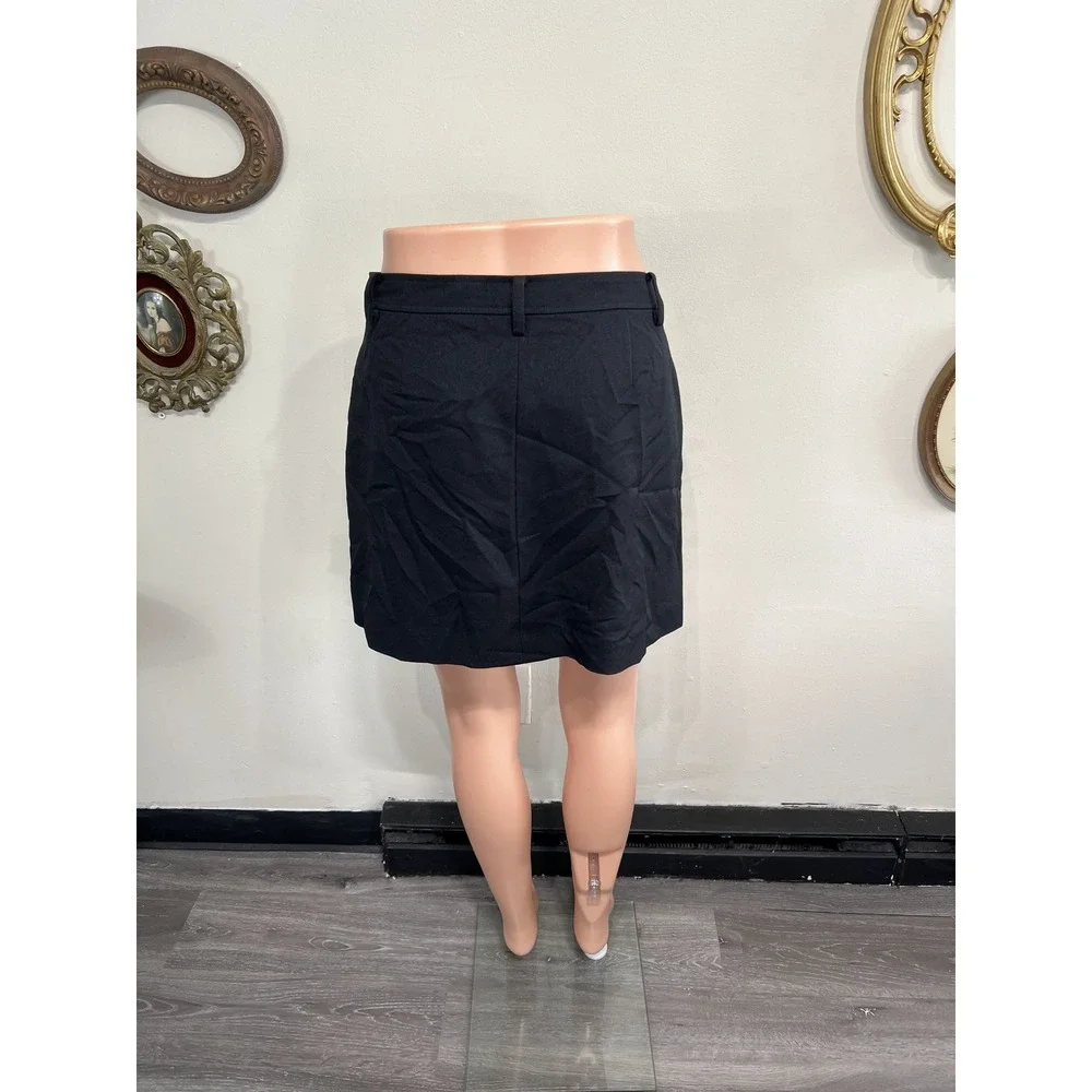 Theory Black Utility Cargo Mini Skirt Size 8